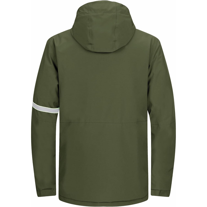 Чоловіча лижна куртка 33,000ft: Водонепроникна, вітронепроникна, тепла, функціональна куртка для сноуборду та лижного відпочинку (армійний зелений, L)