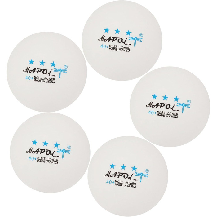 М'ячі для настільного тенісу MAPOL, 3 зірки, для досвідчених гравців, 100 шт, білі