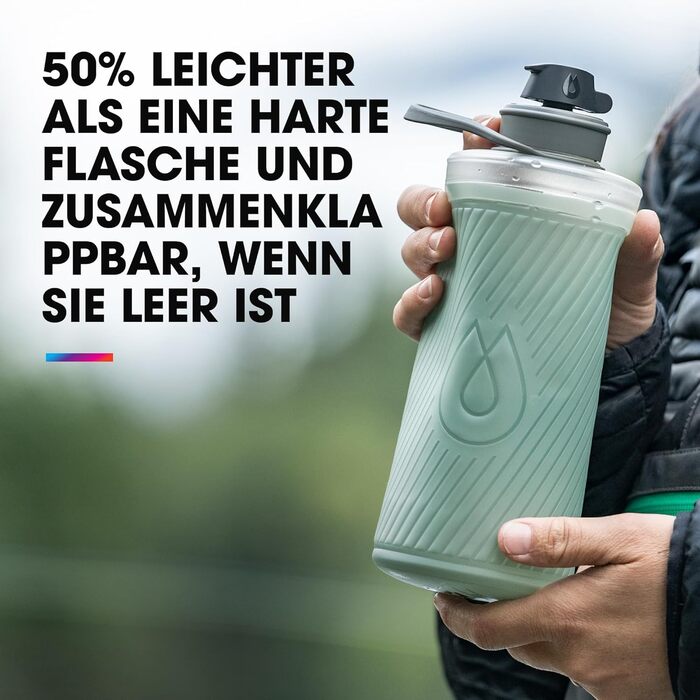 Складна пляшка для рюкзака Hydrapak Flux 750 мл, BPA-free, ультралегка, герметична, синя