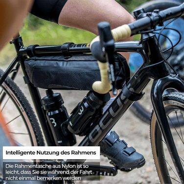 Велосипедна сумка на раму BBB Cycling Middle Mate BSB-142, 3 л, водонепроникна, регульована, для шосейних і гірських велосипедів, чорна, розмір S