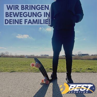 Дитячий скейтборд Penny Board Best Sporting, ретро стиль, синій, круїзер з підшипниками ABEC 5, для дітей, вінтажний дизайн