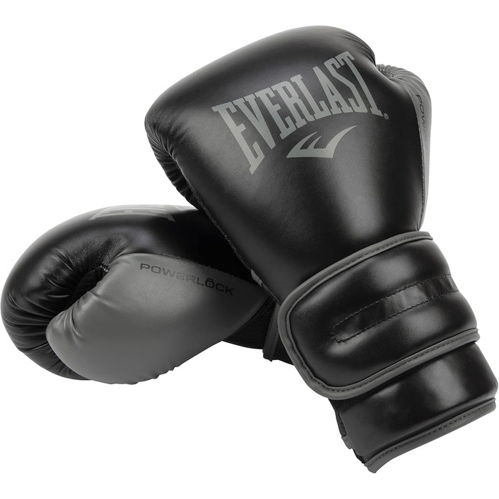 Боксерські рукавички Everlast Powerlock 2R 16oz чорні, універсальні для дорослих