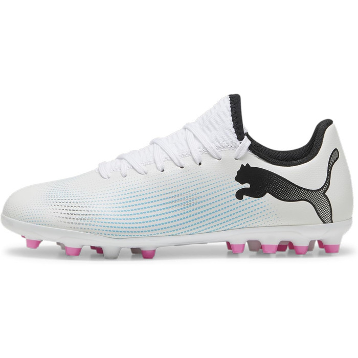 Дитячі футбольні кросівки PUMA Unisex, 28 EU, білий/чорний/рожевий