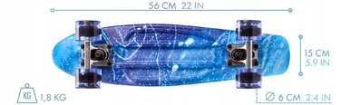 Дошка для катання (дескролерка) Meteor Multikolor b-galaxy, 15x56 см