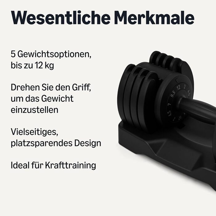 Штангі з регулюванням ваги Amazon Basics 12 кг