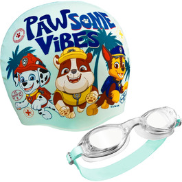 Дитячий набір для плавання PAW Patrol: шапочка та окуляри, синій, UV-захист, антифог, 3-6 років