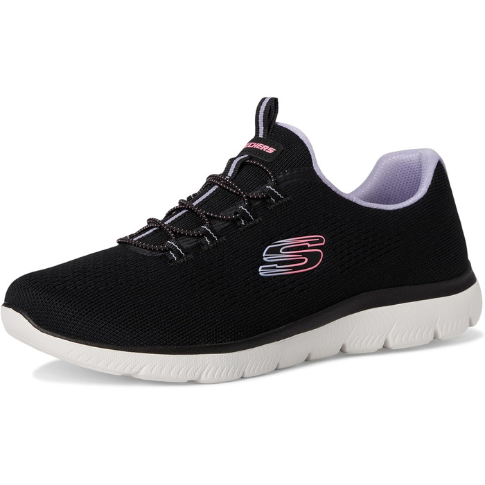 Жіночі кросівки Skechers Summits Radiant Flow (37.5 EU, широка колодка, чорний/багатобарвний)