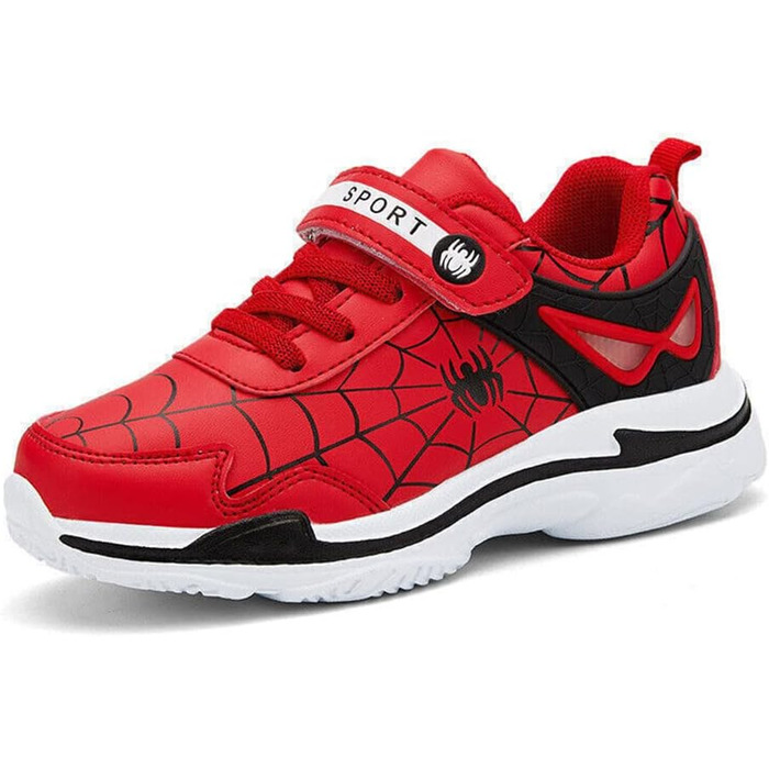 Дитячі кросівки Kinder Spinne для бігу та баскетболу, спортивне взуття для хлопчиків, розмір 27-39 EU (32 EU, червоний)