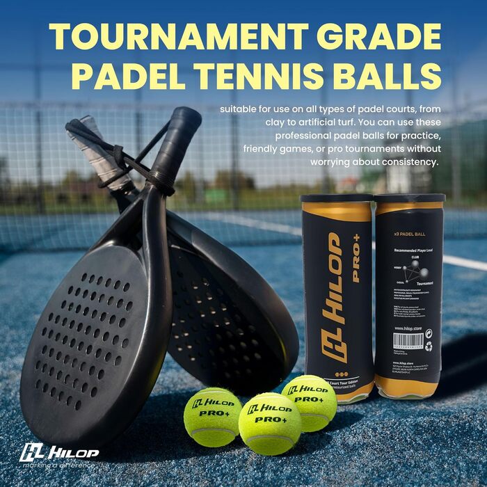 М'ячі для падел-тенісу, 3 шт. - якісні м'ячі для змагань та тренувань
