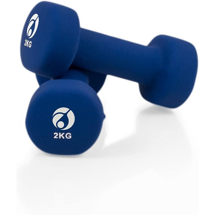 Набір гантелей 18 кг, 3 пари неопрена для фітнесу: 2×2 кг, 2×3 кг, 2×4 кг