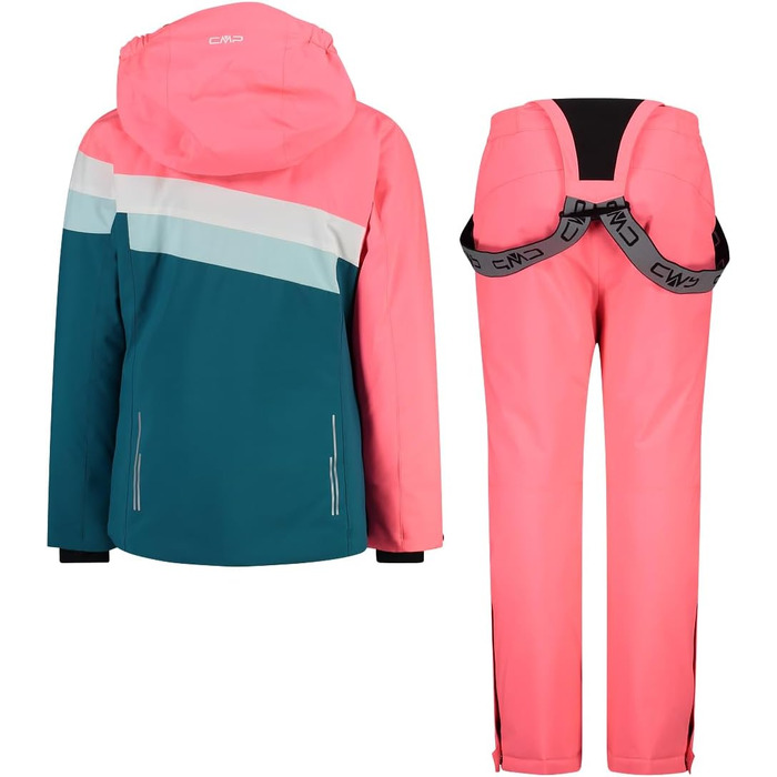 Дитячий комплект CMP Kid: куртка та штани, антрацит (110), неоново-фуксія / тіал