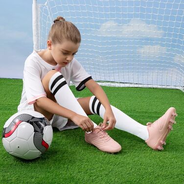 Дитячі футбольні бутси JABASIC для хлопчиків та дівчаток, спортивні, Outdoor, розмір 35 EU, світло-рожевий