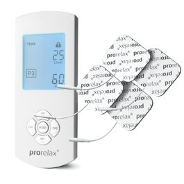 Prorelax TENS/EMS Duo Comfort: електростимулятор для зняття болю та м'язового масажу | 2 терапії в одному пристрої | Великий дисплей