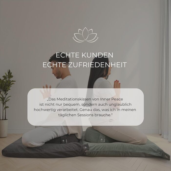 Йога подушка Inner Peace Round Cord 33 x 16 см XL для медитації | З био-бавовни та дінкової вати | Зроблено в Німеччині (світло-зелений)