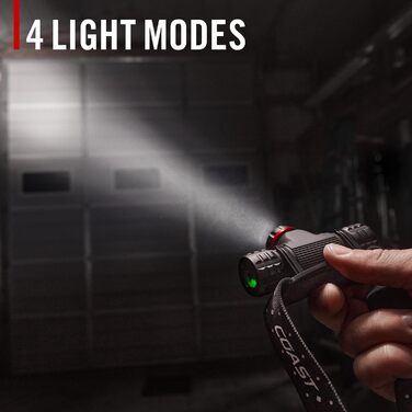 Coast XPH30R - налобний ліхтар з регулюванням фокусу, 1200 люмен, USB-C, акумулятор, магнітна база, чорний