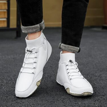 Боксерські черевики для чоловіків. Тренувальні боксерські черевики для єдиноборств, фітнесу та бодібілдингу. Дихаючі, розміри 38-46, білі.