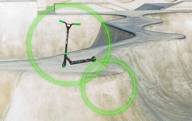 Скутер Freestyle Carromco Profi Stunt Roller Action Rider 100 – зелено-чорний, з HIC-компресією