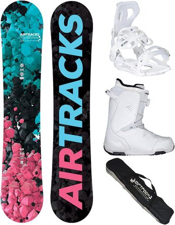 Snowboard Airtracks Damen Set: дошка, кріплення Master W Fastec, черевики Strong Atop W 38, сумка SB (138, 144, 147, 154 см)