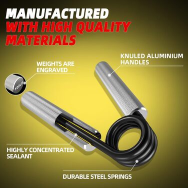 Тренування рук та зап'ястя: металевий тренажер для сили хвата (4/6 шт.)