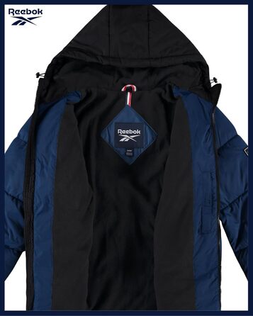 Куртка чоловіча Reebok Rbk Heavy Puffr V2, утеплена синтетичним пухом, оливково-листяна (5XL, Batik Blue)