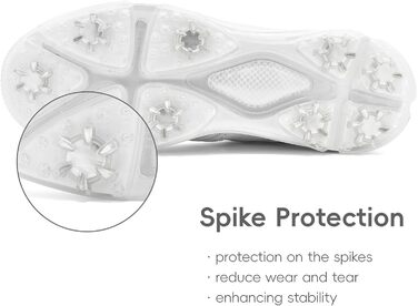 Гольф-взуття чоловіче ULTIANT водонепроникне, без шипів, класичне, зручне, кросівки для гольфу, тренувальне взуття (білий, 47 EU)