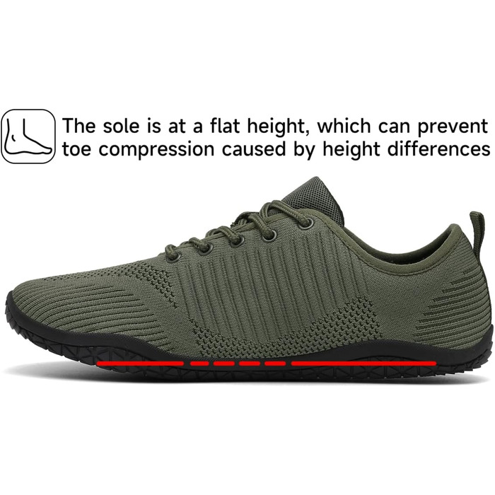 Geweo Взуття для пішохідних прогулянок (Barfuss Schuhe) для жінок та чоловіків: легкі, дихаючі, з широкою передньою частиною та Zero-Drop підошвою, розмір 37-47
