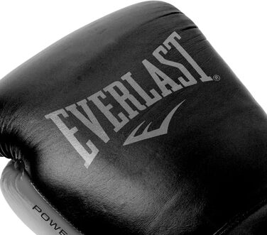 Боксерські рукавички Everlast Powerlock 2 Pro: для спарингу, тренувань з мішком та захисту зап'ястя. 5-шаровий шар, шнурівка, оригінальна Everlast Gear, білий (чорний), 12oz