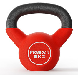 Гиря PROIRON 8 кг з неопреновим покриттям, для фітнесу, захист підлоги, преміум-якість