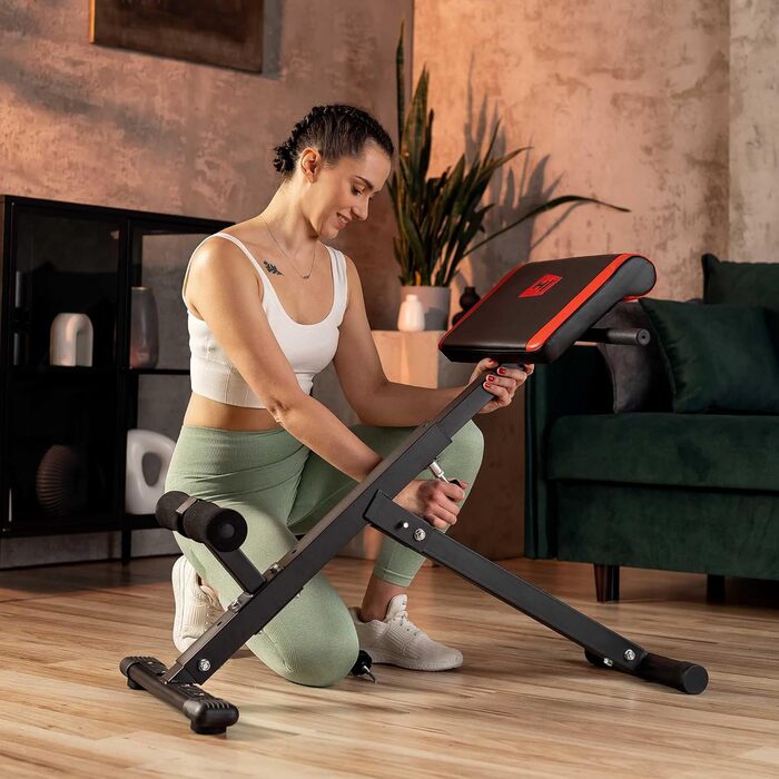 Тренажер для спини та пресу Hop-Sport HS-1016, гіперекстензія 45°, складаний, для дому