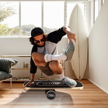 Балансборд Roller Holz Trainer: Дерев'яний балансборд для тренувань, чорний