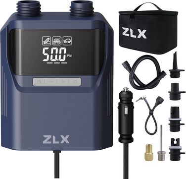 Електричний насос ZLX для SUP, каяків, човнів та наметів - 50PSI, зарядка від авто