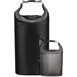 Набір водонепроникних сумок Spigen Dry Bag Set [Aqua Shield] 20L+21L - для пляжу, плавання, кемпінгу, каякінгу, човнів - чорний