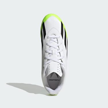 Дитячі футбольні бутси adidas X Crazyfast.4 Fxg для гри на твердих поверхнях (32 EU, білий, чорний, лимонний)