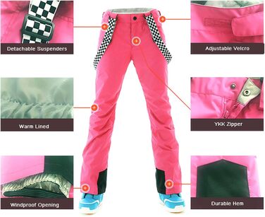 Жіночий гірськолижний костюм ALSOGO: вітро- та водонепроникний комплект для катання на лижах та сноуборді (M)