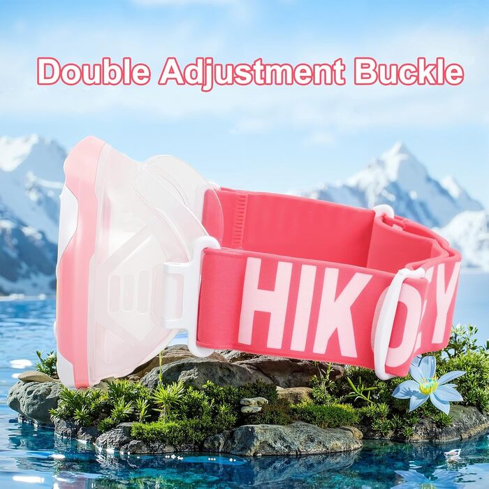 Дитячі маски для снорклінгу Kinder з трубкою, 180° панорама, проти запотівання, для дітей 4-16 років (рожевий)