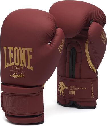 Боксерські рукавички LEONE 1947 Bordeaux Edition, унісекс, 10 унцій, бордові