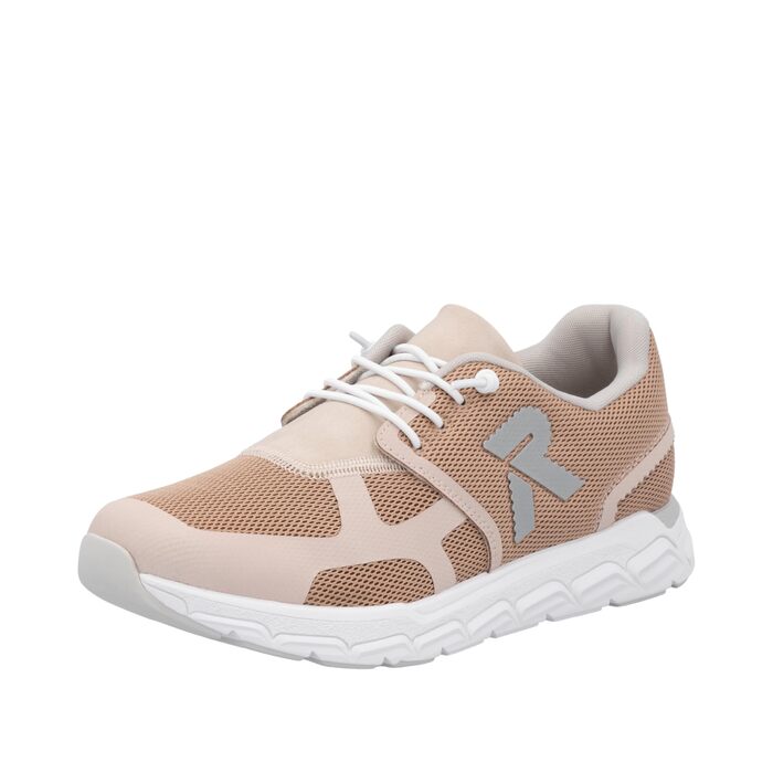 Кросівки Rieker білі жіночі повсякденні низькі, 39 EU, рожеві деталі (31)