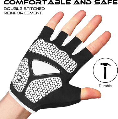 BEAST RAGE Fingerless Fahrradhandschuhe: Гелеві, антиковзні, для MTB, тренувань, сірі (L)