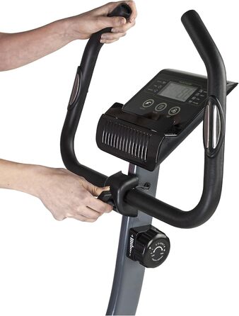 Велотренажер Tunturi Cardio Fit B35 з LCD-дисплеєм та тримачем для планшета, чорний – фітнес велотренажер для дому
