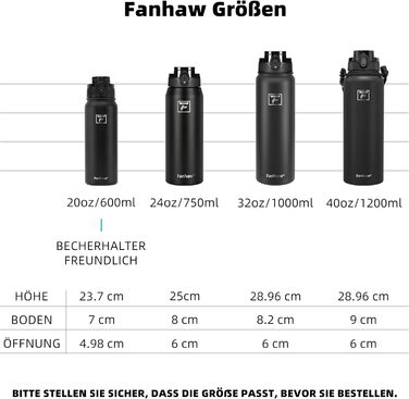 Пляшка для води Fanhaw 750 мл з нержавіючої сталі, з кришкою Chug, оливкова, для школи, дітей, жінок і чоловіків, герметична, не пропускає конденсату, з анти-пиловою кришкою