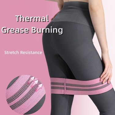 Гумові еластичні стрічки для фітнесу fdsmall 3 шт. (3 рівні опору) для сідниць та стегон, нековзні стрічки для занять йогою, пілатесом та силовим тренуванням