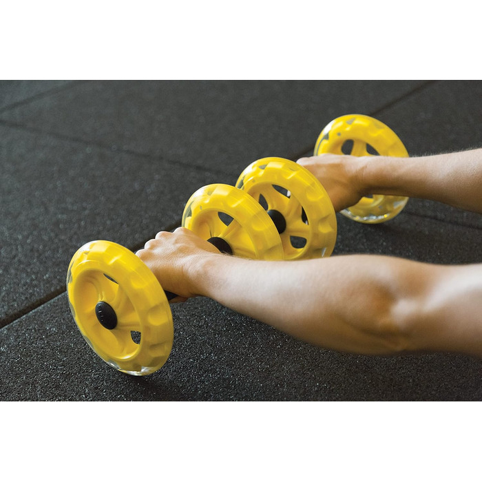 Тренажер для преса та спини SKLZ Core Wheels, динамічний, жовтий