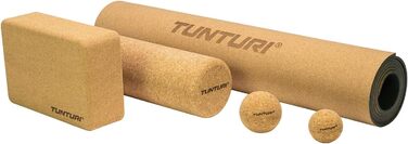 Йога-блок Tunturi Outdoor з піни, 93 г, синій/помаранчевий, для йоги, пілатесу, фітнесу