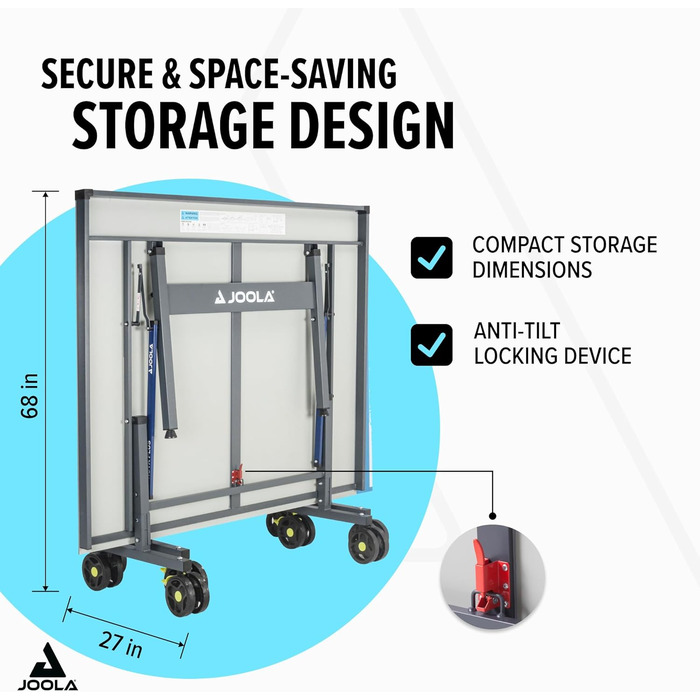 Стол для настільного тенісу JOOLA Nova Pro Plus – Outdoor, складний, з сіткою та регулюванням висоти