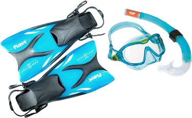 Дитячий набір для снорклінгу Aqua Lung: ласти, трубка, маска, прозорий, розмір 27-32