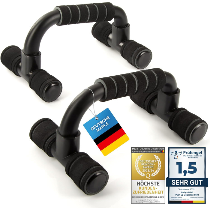 Ручки для віджимань Body & Mind® Push-Up: компактний тренажер для всього тіла, ефективне силове тренування