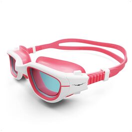 Дитячі окуляри для плавання AqtivAqua MINI-DX, рожево-білі, антифог, герметичні для хлопчиків та дівчаток