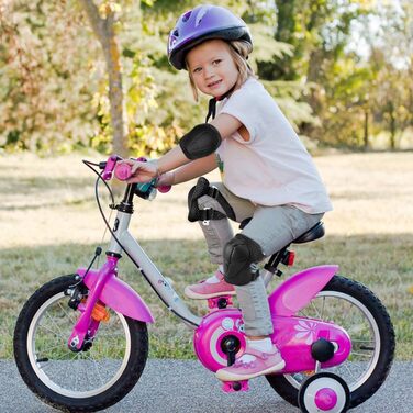 Набір наколінників Kinder 6 в 1: захист колін, ліктів, зап'ясть для скейтбордингу, інлайнів, Hoverboard, велосипеда (чорний)