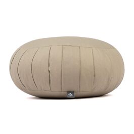 Подушка для медитації Bodhi Zafu ECO: Класична кругла подушка для йоги з органічної бавовни та дрібного жита, висота 19 см (світло-бежевий)