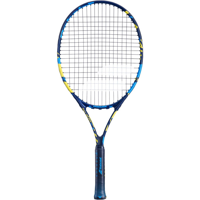 Дитяча тенісна ракетка Babolat Ballfighter 25, синьо-жовта, натягнута, 220 г